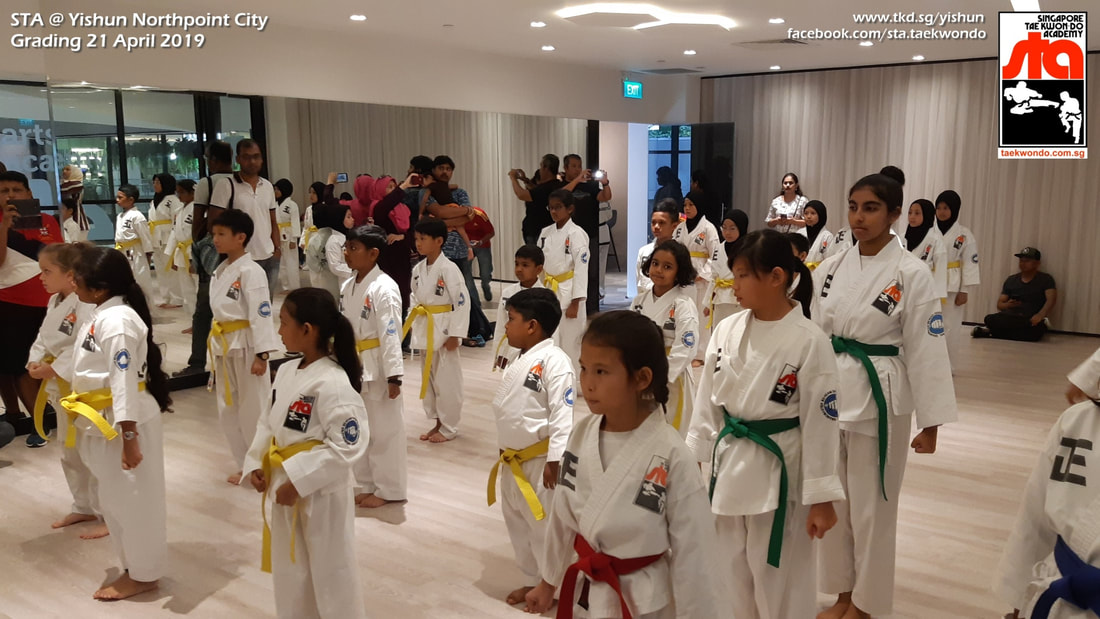 Grading Assembly Yishun Northpoint City Aquarius Bedok Alexis Alluyise Singapore Taekwondo Academy STA Adrian Huan Sembawang